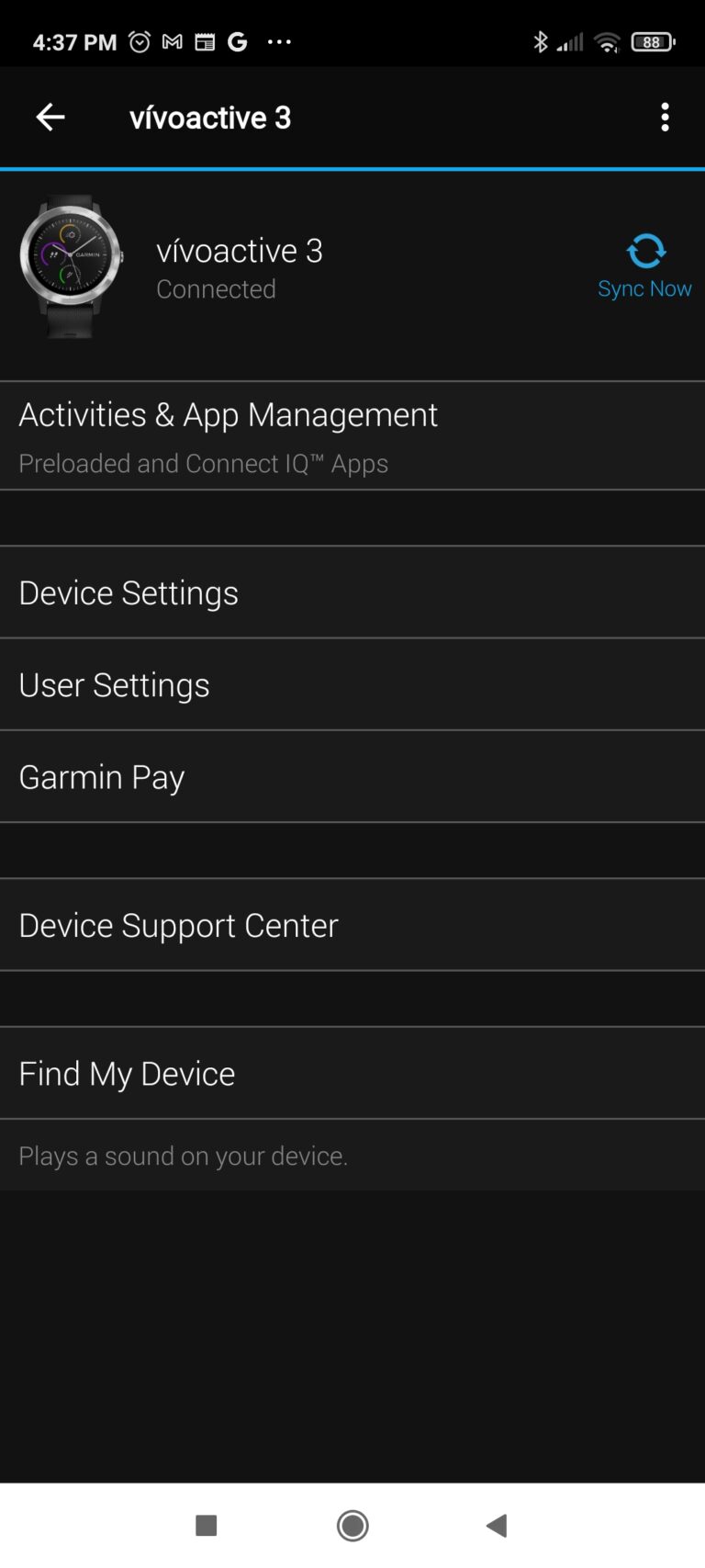 garmin vivoactive 3 apps