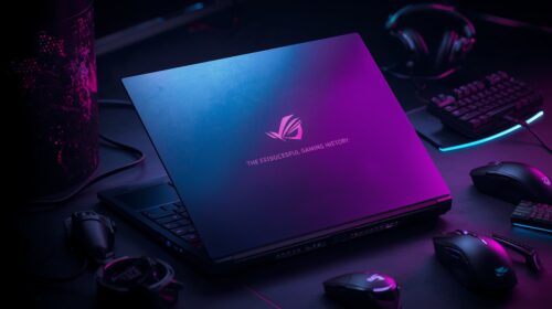 Lucid Origin a sleek gaming laptop with a vibrant highresoluti 1 1